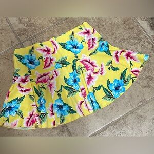 Victoria's Secret Swim Skirt hibiscus floral yellow